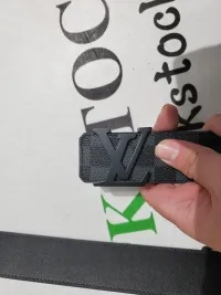 LOUIS VUITTON Belt Initiales Damier Graphite Black/Grey review 2