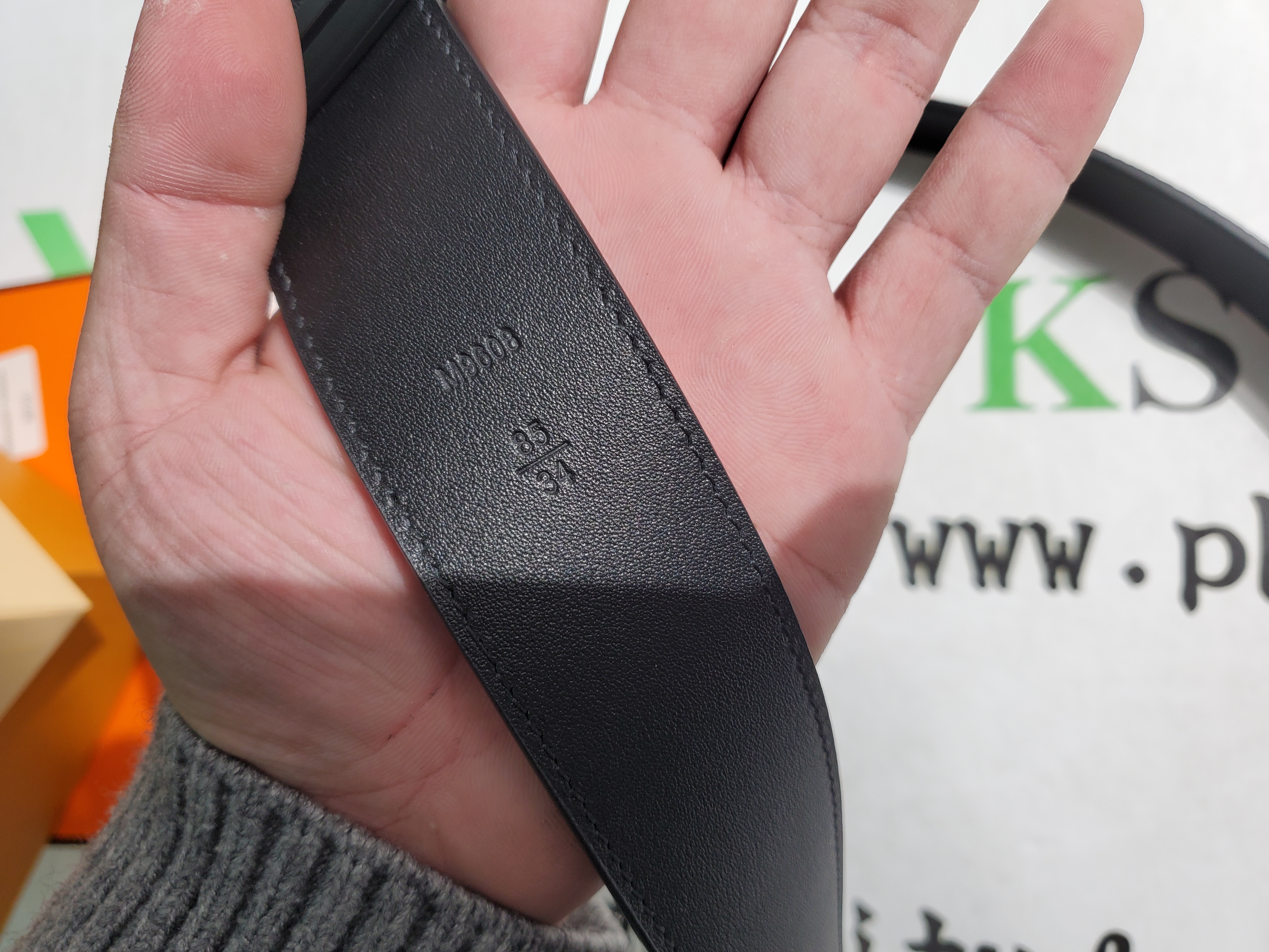 LOUIS VUITTON Belt Initiales Damier Graphite Black/Grey review P*** 04