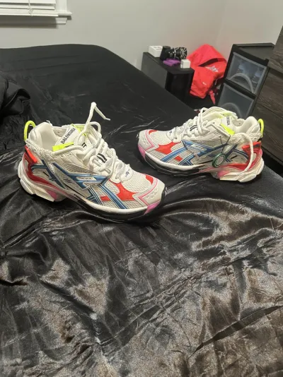 PK God Batch Balenciaga Runner White Blue Red 677402 W3RB6 9645 review D***