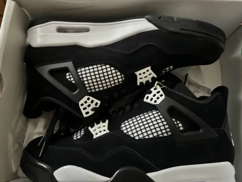 PK God Batch Air Jordan 4 White Thunder FQ8138-001 review 
