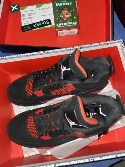 PK God Batch Air Jordan 4 Red Thunder CT8527-016 review B*** 01
