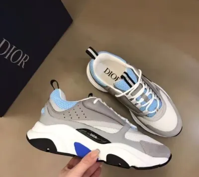 PK God Batch Dior White, Blue, & Black 'B22' Sneakers Rice Grey Blue review Leo Friedrich