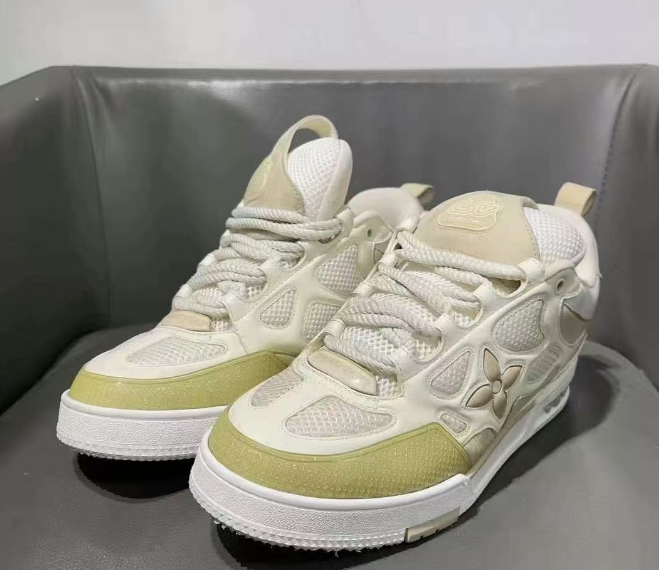 PK God Batch LOUIS VUITTON Skate Sneaker Beige White  review JESSICA WALL 01