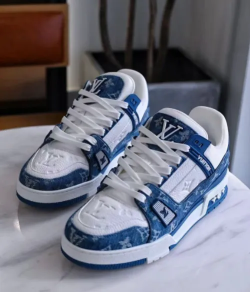 PK God Batch LOUIS VUITTON Trainer Cowboy Blue FD0291 review 