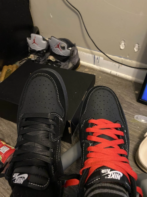 PK God Batch Air Jordan 1 Retro Low OG SP Travis Scott Black Phantom DM7866-001 review 