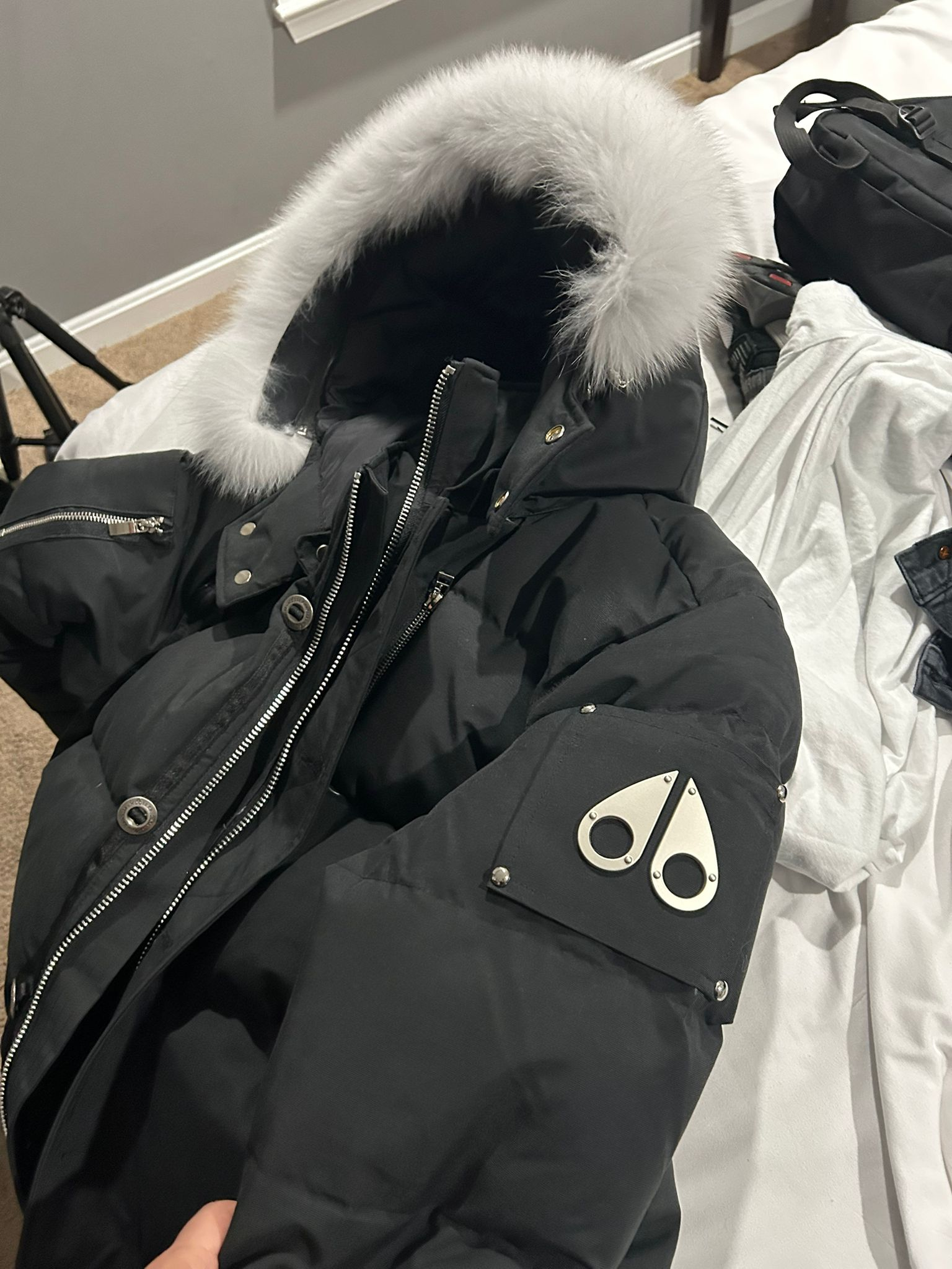 Moose Knuckles ORIGINAL 3Q FUR Black/Whites review Emerson David