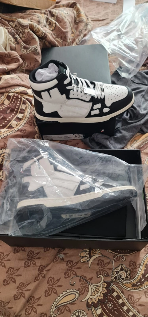 PK God Batch  AMIRI Skel Top High Whtie  W0F22499NL review 