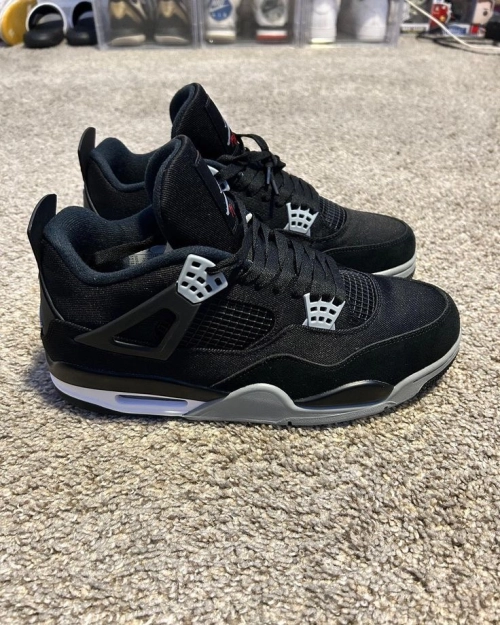 PK God Batch Air Jordan 4 Retro SE Black Canvas DH7138-006 review 
