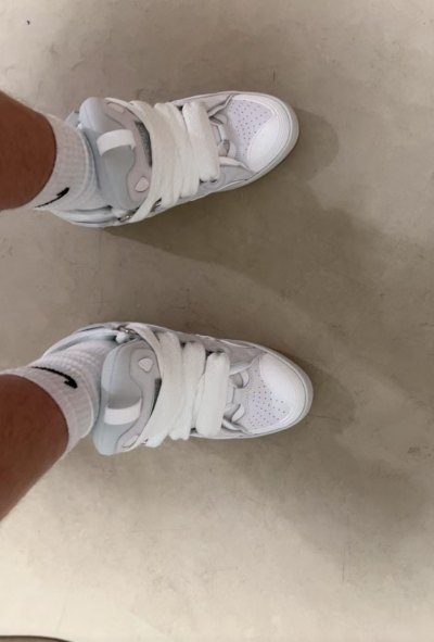 Lanvin Curb Sneaker Grey/White review B***
