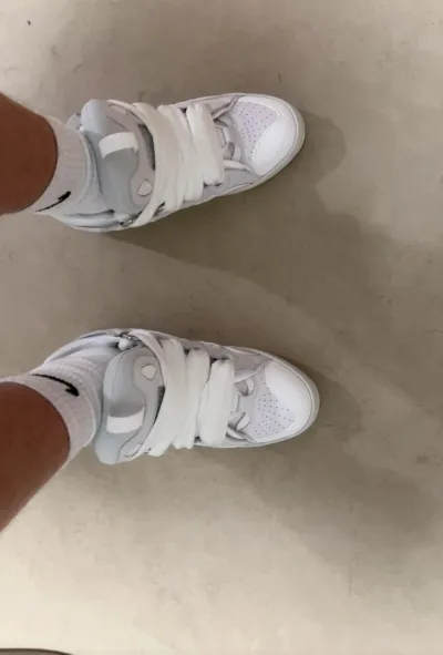 Lanvin Curb Sneaker Grey/White review B***