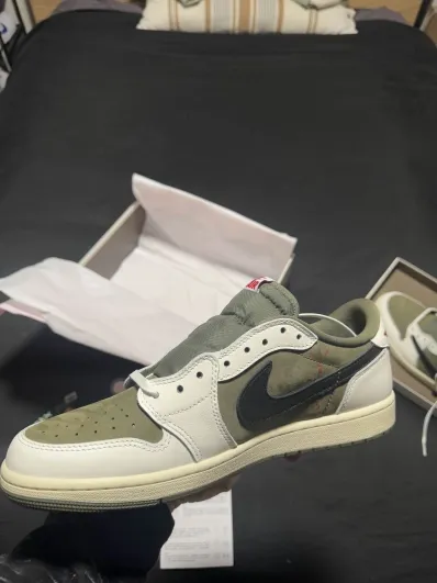 PK God Batch Air Jordan 1 Retro Low OG SP Travis Scott Medium Olive DM7866-200 review C*** 03
