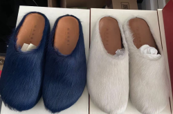 Marni Long hair Calfskin Fussbett Sabot Navy SBMR000600P412200B84 review kiersten smith