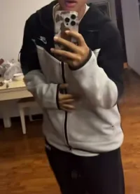 Nike Sportswear Tech Fleece Windrunner Full Zip Hoodie & Joggers Set Dark Grey Heather/Black/White review 1