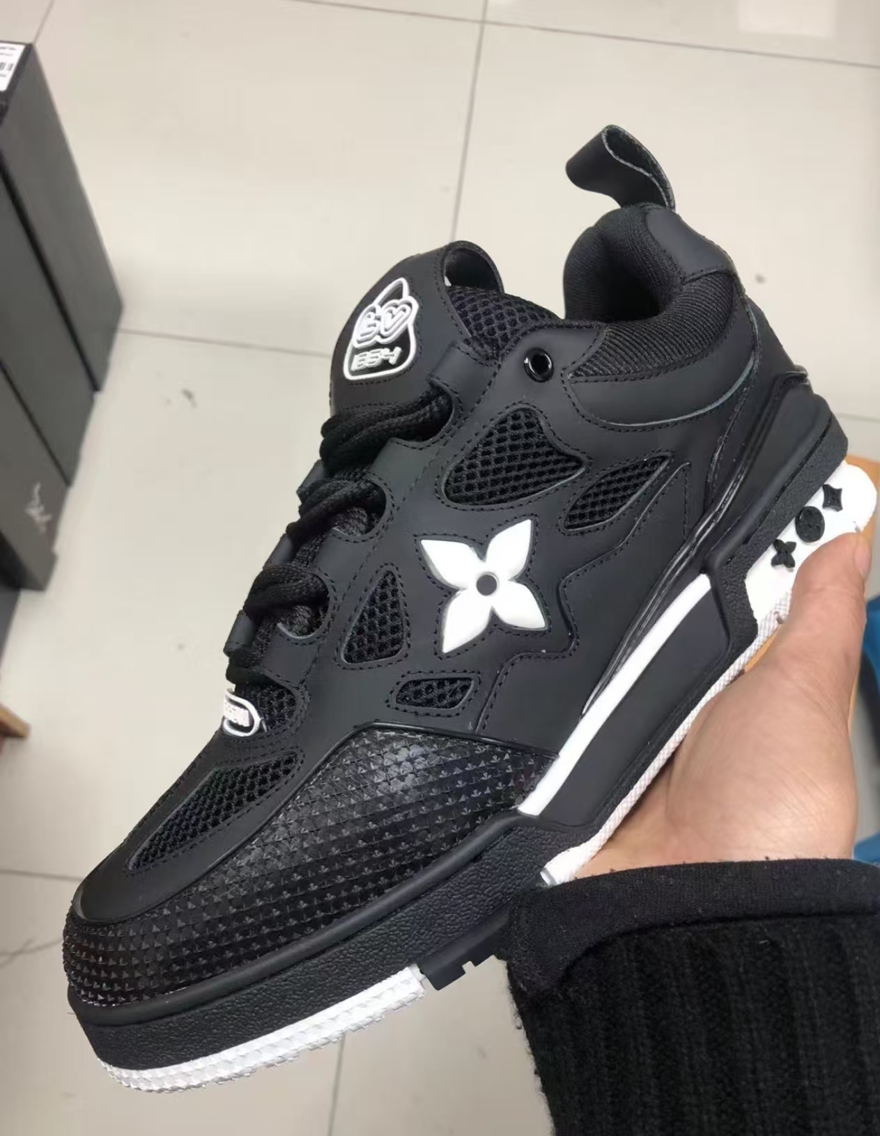 PK God Batch Louis Vuitton Skate Sneaker Black 51BCOLRB review J***