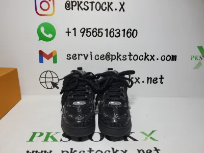 PK God Batch LOUIS VUITTON Swarovski™ crystals Skate Sneakers review R*** 02