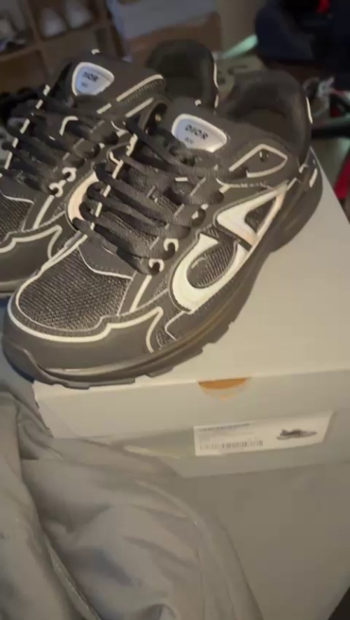 PK God Batch Dior Light Grey 'B30' Sneakers Black 3SN279ZND-H900 review L***