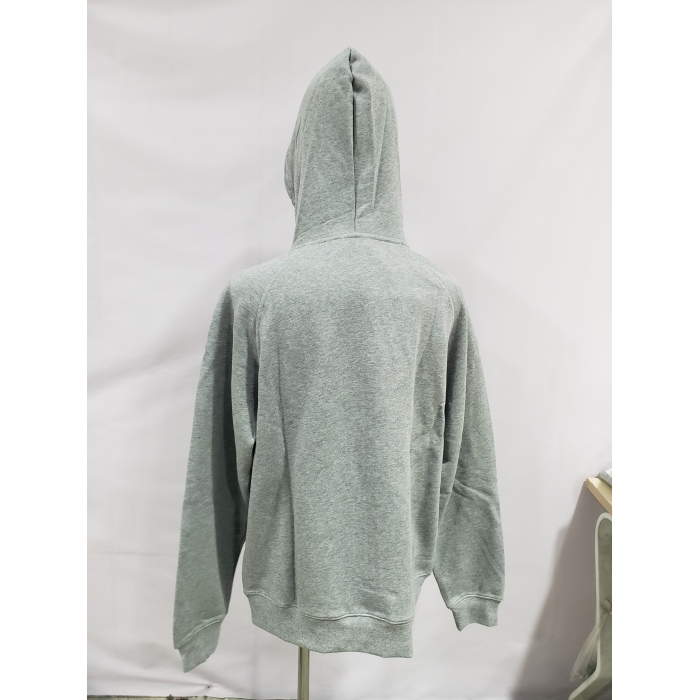 Burberry Letter Graphic Cotton Blend Zip Hoodie Pale Grey Melange review A*** 01