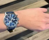 Pkstockx IWC Pilot's Le Petit Prince Automatic Blue Dial Leather - Brown IW377714 review 0
