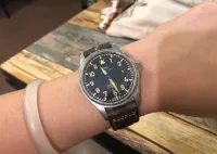 Pkstockx IWC Pilot's Mark XVIII Automatic Black Dial Leather - BrownIW327006 review 1