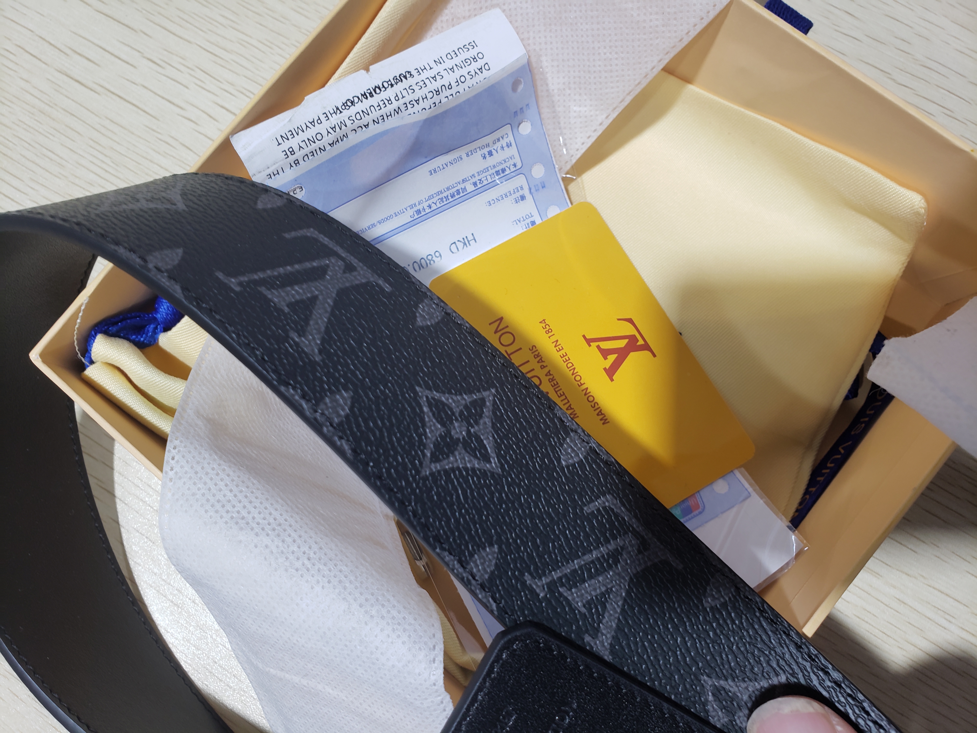 LOUIS VUITTON Belt Initiales Damier Graphite review alvin de los angeles 04