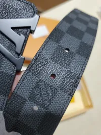LOUIS VUITTON Belt Initiales Damier Graphite Black/Grey review 1