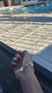 Vintage Alhambra bracelet, 5 motifs yellow gold review 0