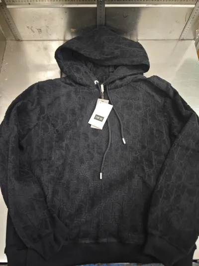 Dior Oblique Relaxed-Fit Hooded Sweatshirt Black Cotton Fleece review Tyler Wilson