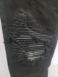 AMIRI MX1 Skinny-Fit Leather-Panelled Distressed Jeans PK0218 review 1