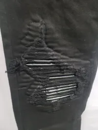 AMIRI MX1 Skinny-Fit Leather-Panelled Distressed Jeans PK0218 review 1