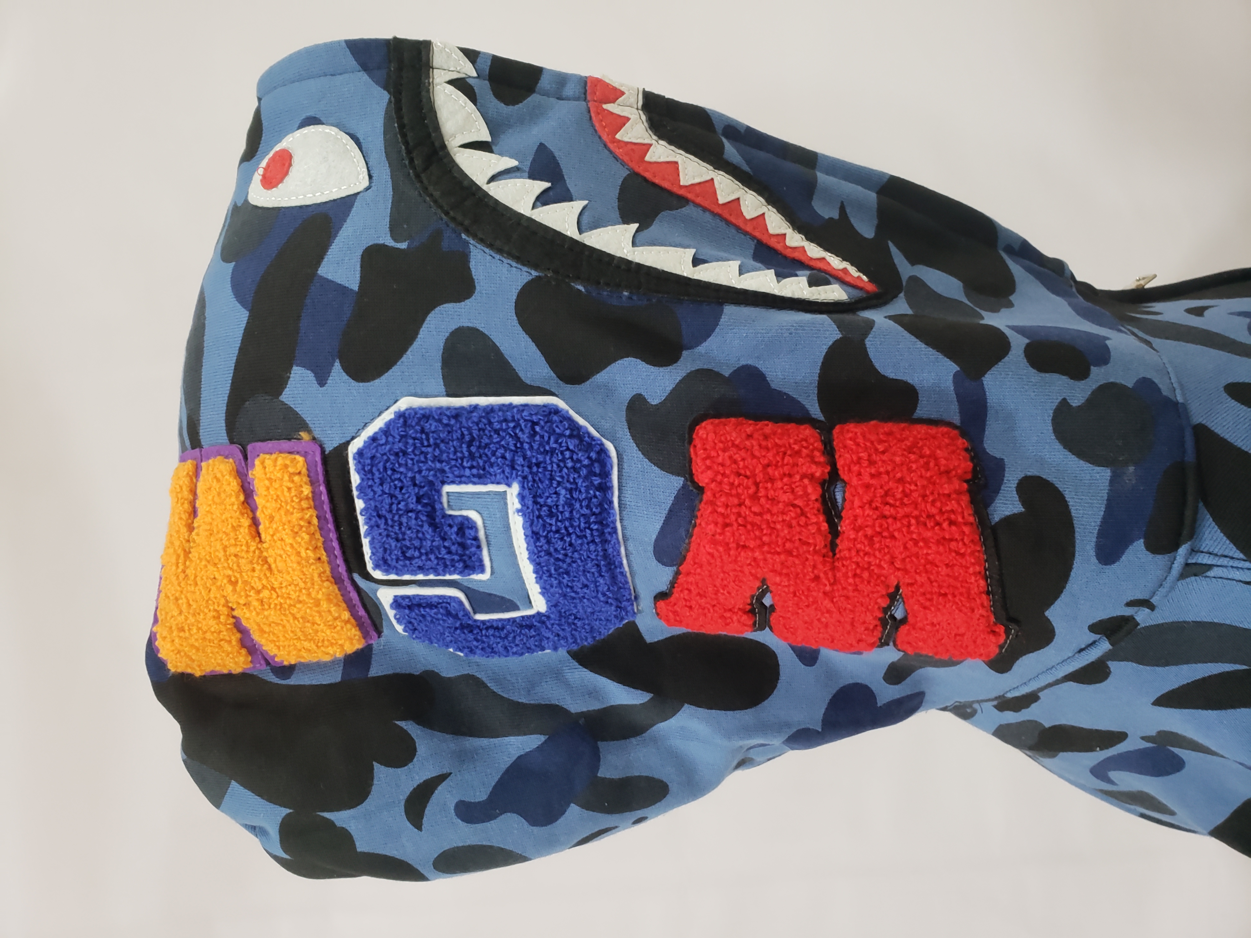 BAPE COLOR CAMO SHARK ZIP HOODIE NAVY 4580793329572 review Joe Brogna
