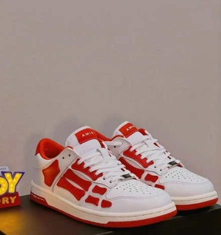 PK God Batch AMIRI Skel Top Low Whtie Red MFS003-124 review 