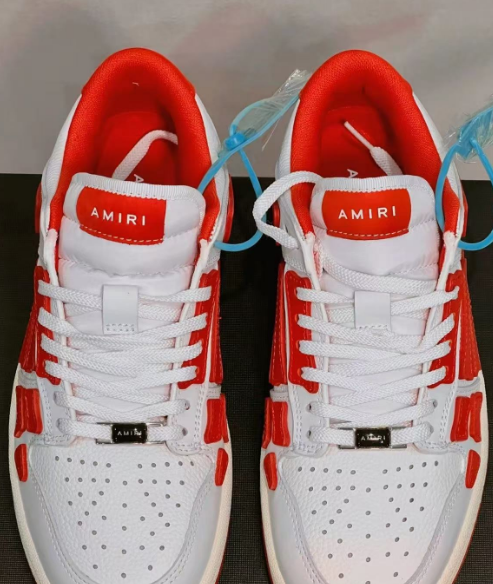 PK God Batch AMIRI Skel Top Low Whtie Red MFS003-124 review Tre Hannah