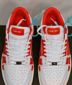 PK God Batch AMIRI Skel Top Low Whtie Red MFS003-124 review Tre Hannah