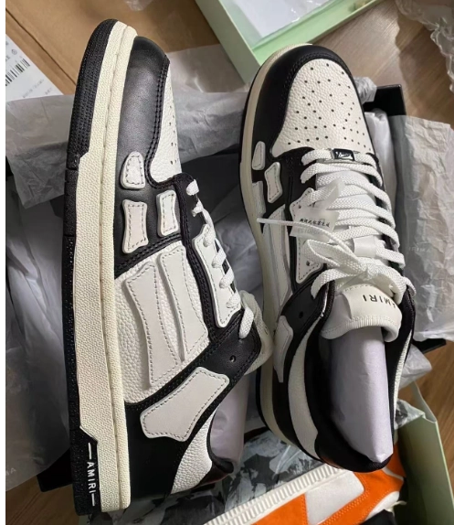 PK God Batch AMIRI Skel Top Low White Black MFS003-004 review 