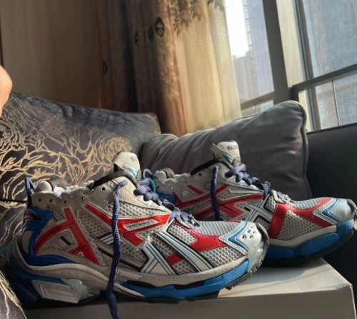 PK God Batch Balenciaga Runner White Blue Orange 677402 W3RB6 1264 review 