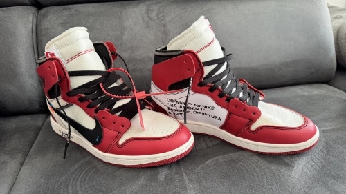 PK God Batch Air Jordan 1 Retro High Off-White Chicago AA3834-101 review 