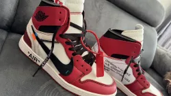 PK God Batch Air Jordan 1 Retro High Off-White Chicago AA3834-101 review Hubergames 02