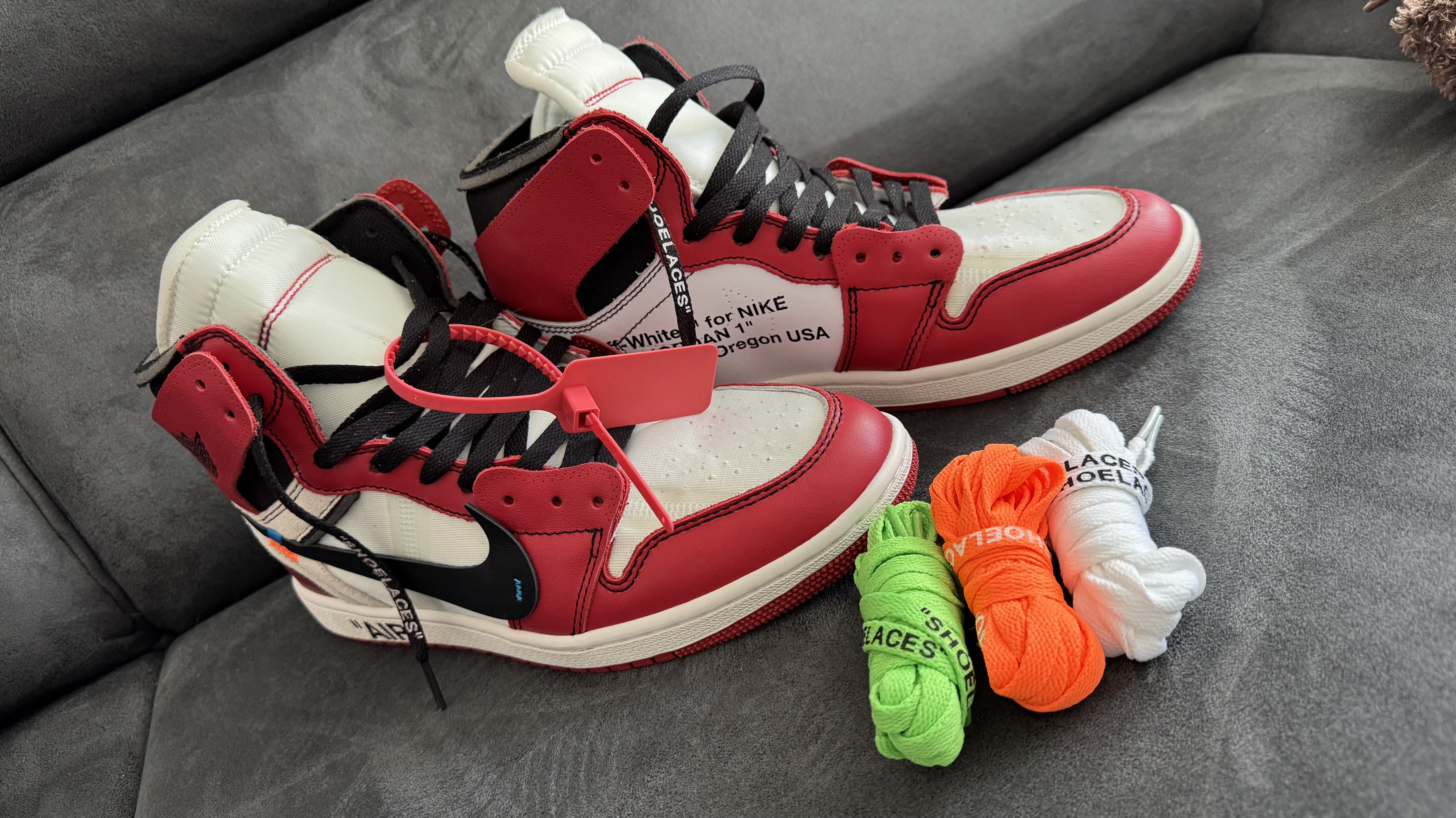 PK God Batch Air Jordan 1 Retro High Off-White Chicago AA3834-101 review Hubergames 02