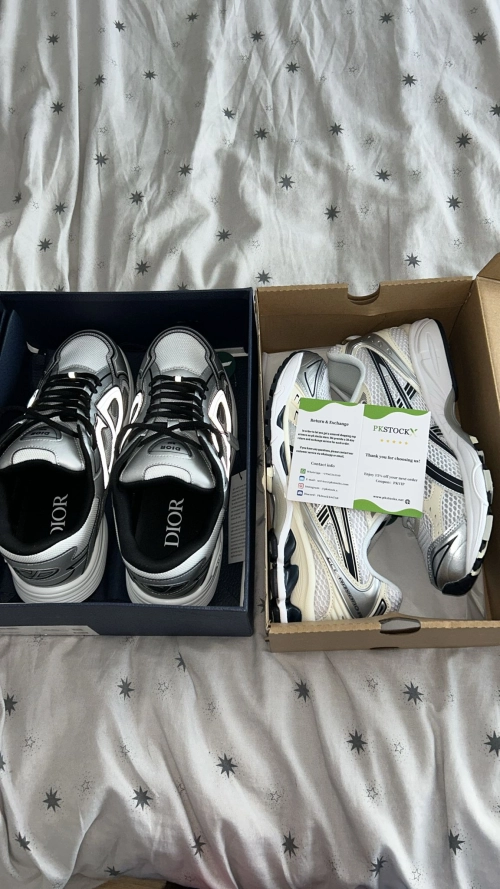 PK God Batch Dior Light Grey 'B30' Sneakers Black Silver 3SN279 ZMA1 6141 review 