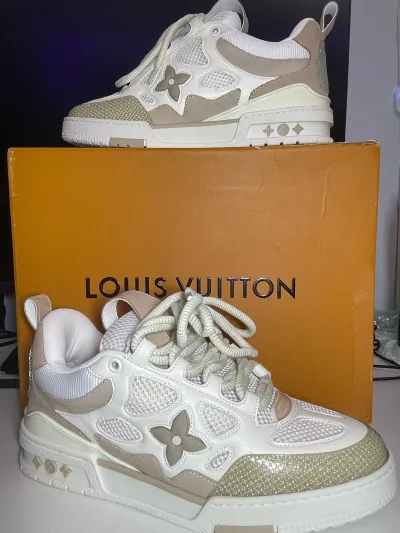 PK God Batch LOUIS VUITTON Skate Sneaker Beige White  review Wilson