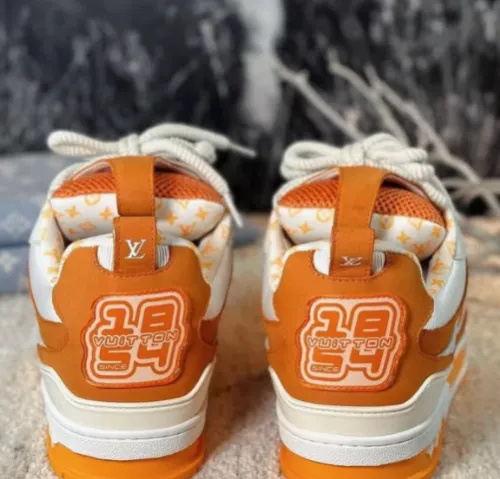 PK God Batch Louis Vuitton LV Skate Sneaker Yellow White review 