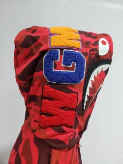 BAPE Color Camo Shark Zip Hoodie Red 4580793322511 review Eli Gartner 03