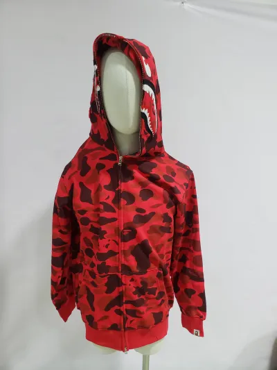 BAPE Color Camo Shark Zip Hoodie Red 4580793322511 review Eli Gartner 01