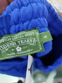 Denim Tears The Cotton Wreath Shorts Royal Blue review 0