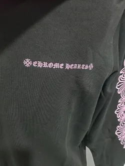 Chrome Hearts Matty Boy Shoulder Logo Hoodie Black/Pink review Stacy Swann 01