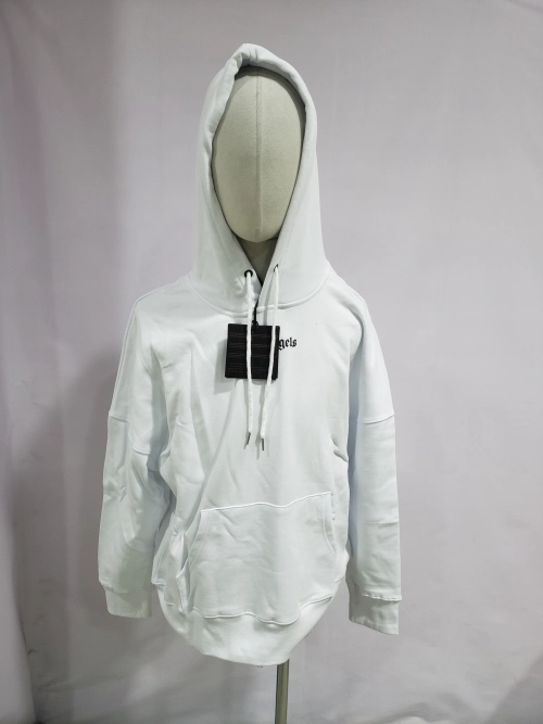 PALM ANGELS Logo-print Hoodie White review 