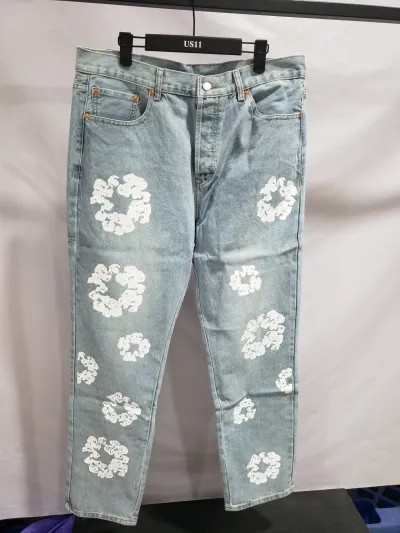 DENIM TEARS THE COTTON WREATH JEAN LIGHT WASH review whn polo 00