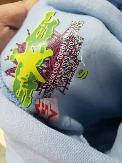 Sp5der Hoodie Sky Blue review Jacob Webb 00