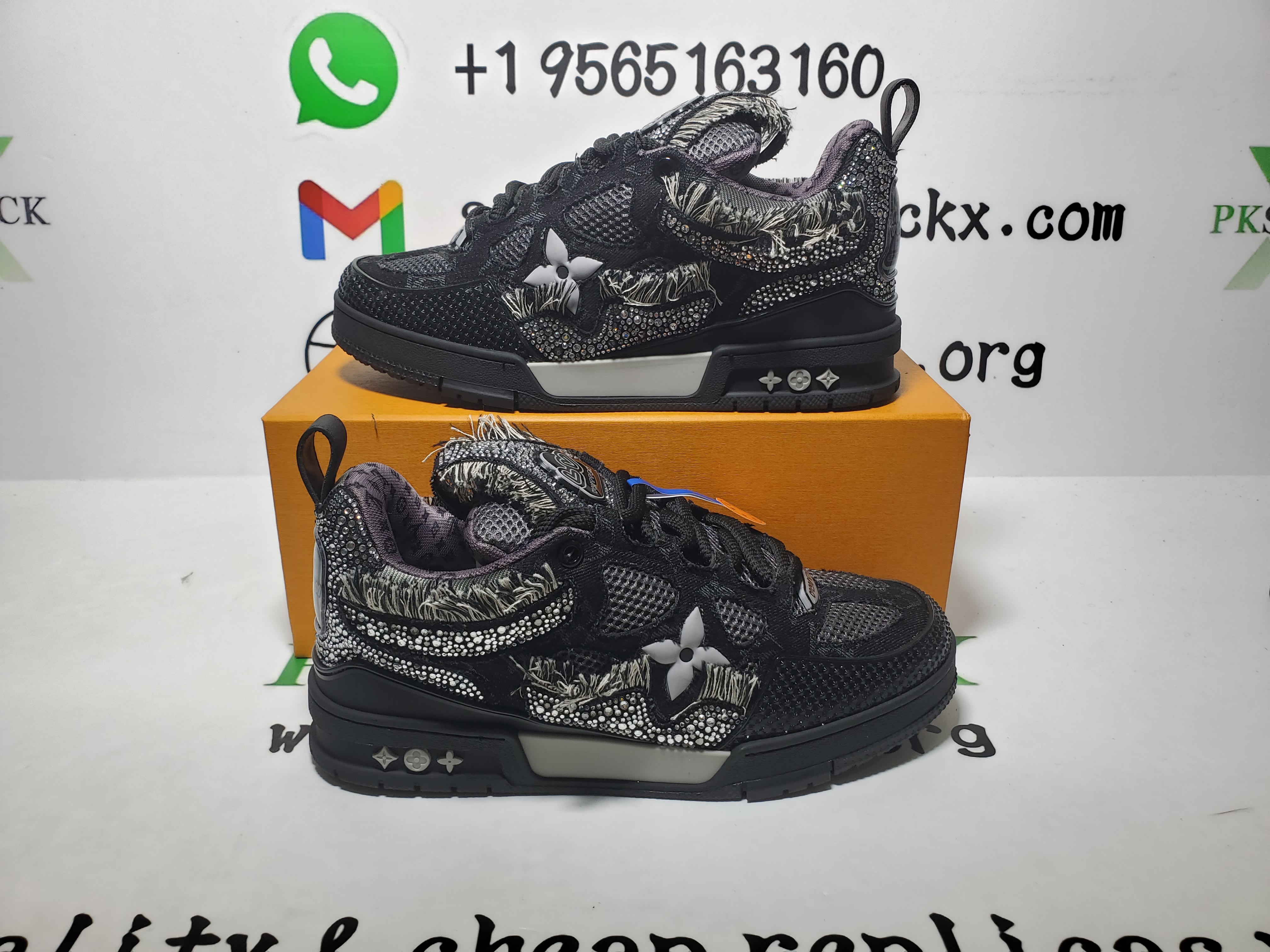 PK God Batch LOUIS VUITTON Swarovski™ crystals Skate Sneakers review Ashley Stanbury 03