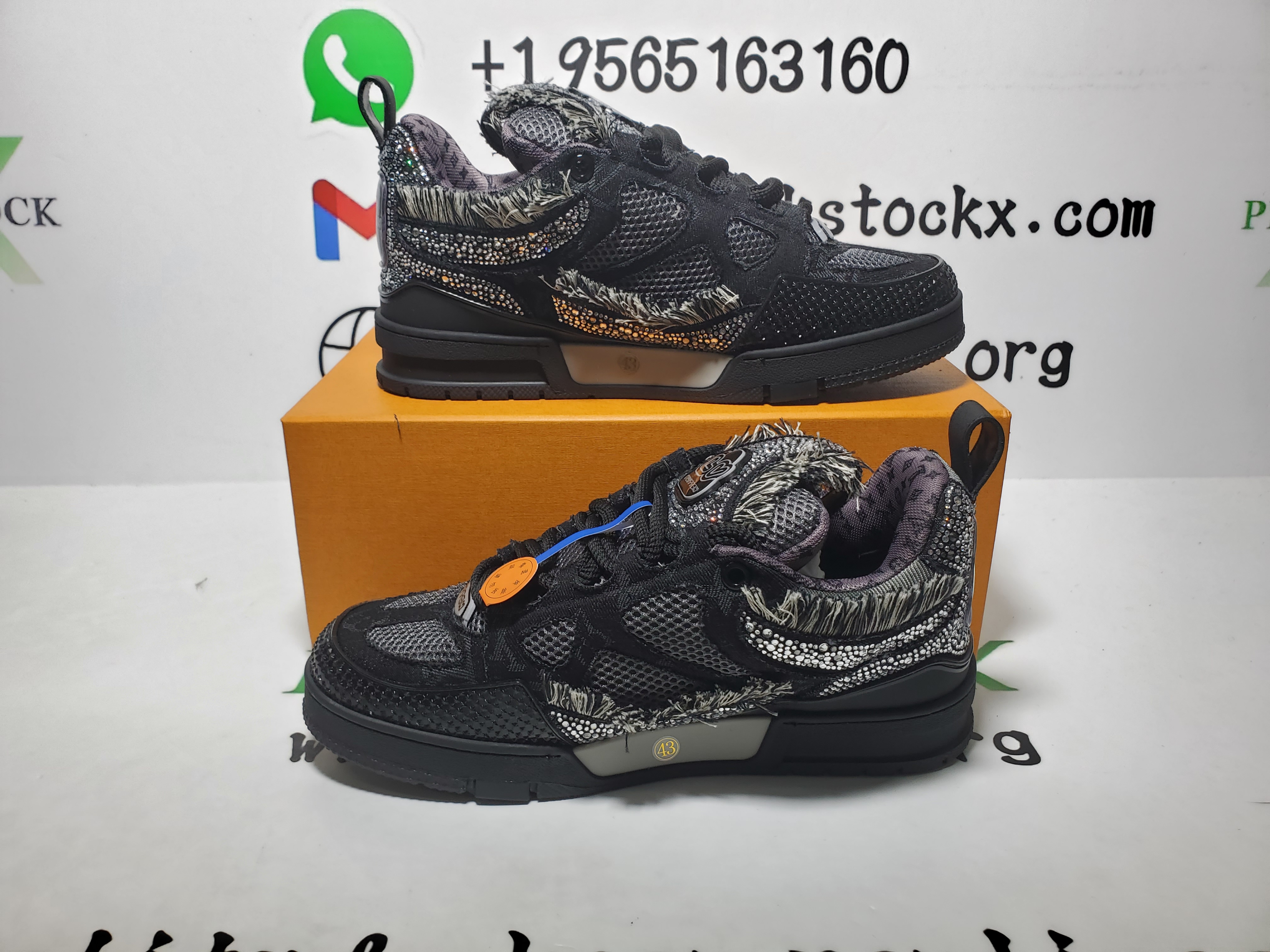 PK God Batch LOUIS VUITTON Swarovski™ crystals Skate Sneakers review Ashley Stanbury 04